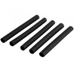 Commercial Electric 1/4 in. Heat Shrink Tubing, Black (5-Pack)