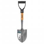 Anvil 18 in. Wood D-Grip Short Handle Carbon Steel Compact Digging Shovel