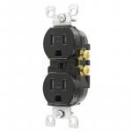 Leviton 15 Amp Tamper Resistant Duplex Outlet, Black