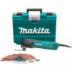 Makita 3 Amp Corded Variable Speed Oscillating Multi-Tool Kit With Blade, Sanding Pad, Sandpaper, Adapter, Hard Case