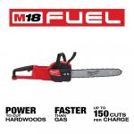 Milwaukee M18 FUEL 16 in. 18V Lithium-Ion Brushless Battery Chainsaw (Tool-Only)