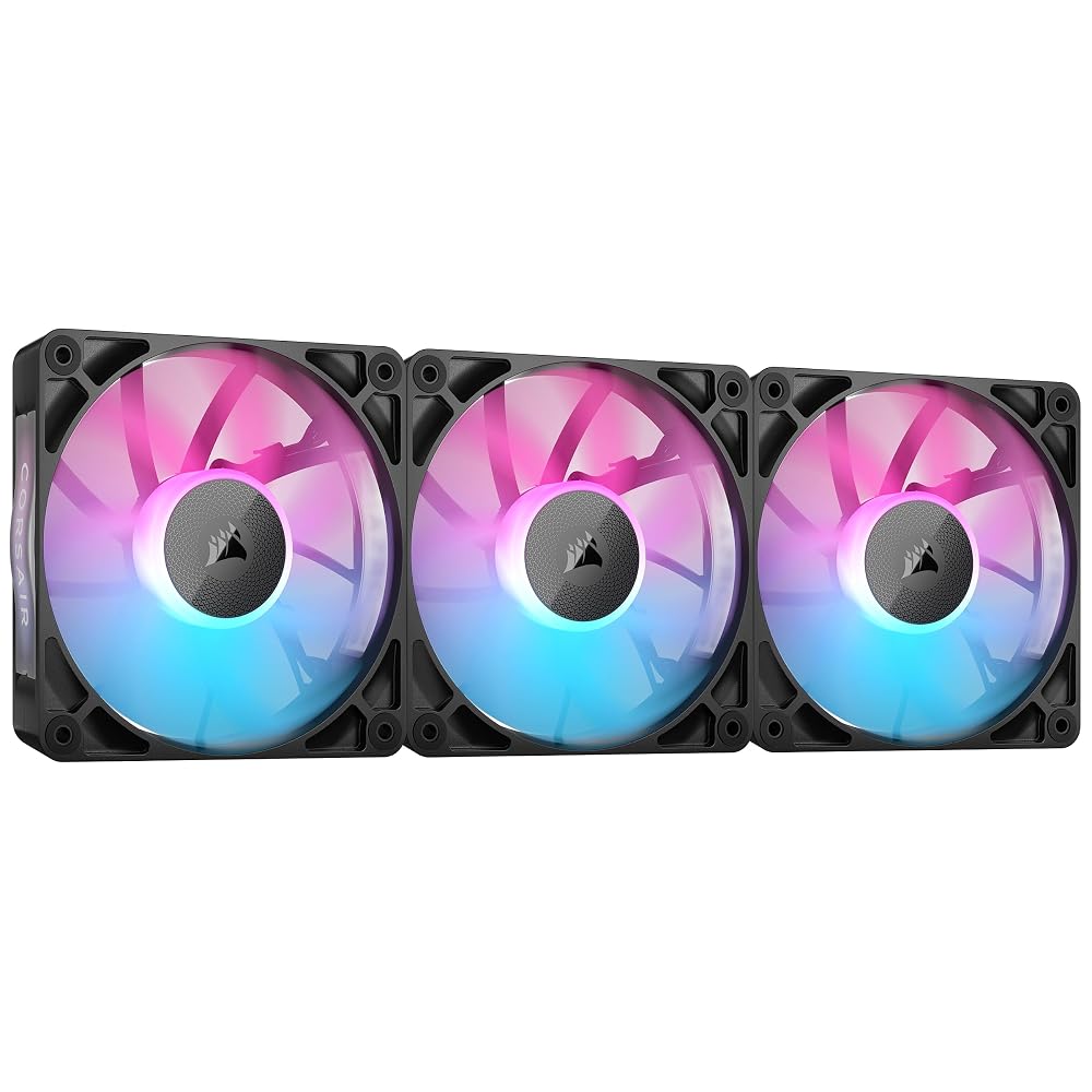 CORSAIR iCUE Link RX120 RGB 120mm PWM Fans with iCUE Link System Hub