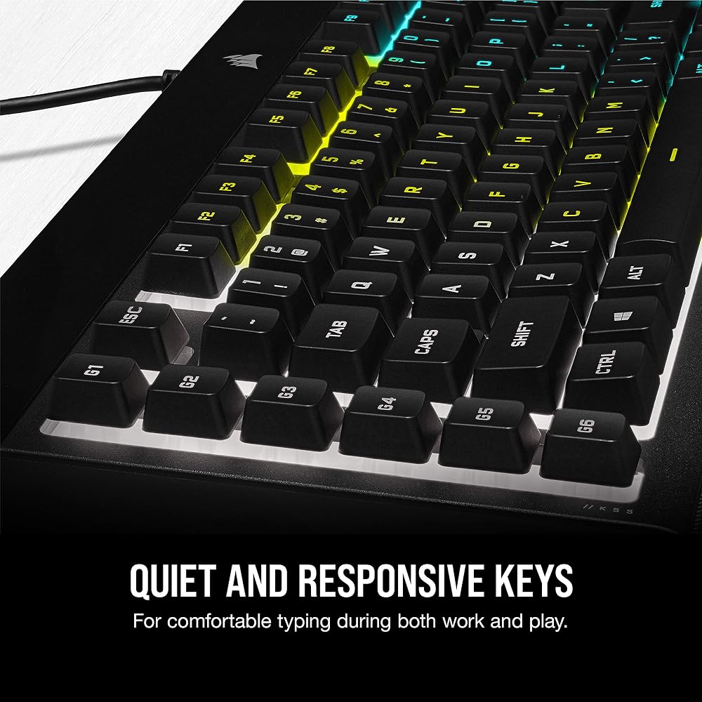 Corsair K55 RGB PRO Membrane Wired Gaming Keyboard - Image 5