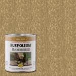 Rust-Oleum Stops Rust - 1 qt. Gold Rush Hammered Gloss Rust Preventive Interior/Exterior Paint