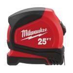 Milwaukee Compact 25 ft. SAE Tape Measure with Fractional Scale and 9 ft. Standout