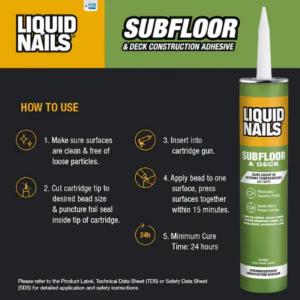 Liquid Nails - Subfloor and Deck 28 oz. Tan Low VOC Construction Adhesive