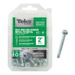 Teks #12 2 in. External Hex Flange Hex-Head Self-Drilling Screws (60-Pack)