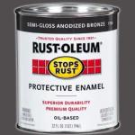 Rust-Oleum Stops Rust - 1 qt. Protective Enamel Semi-Gloss Anodized Bronze Interior/Exterior Paint