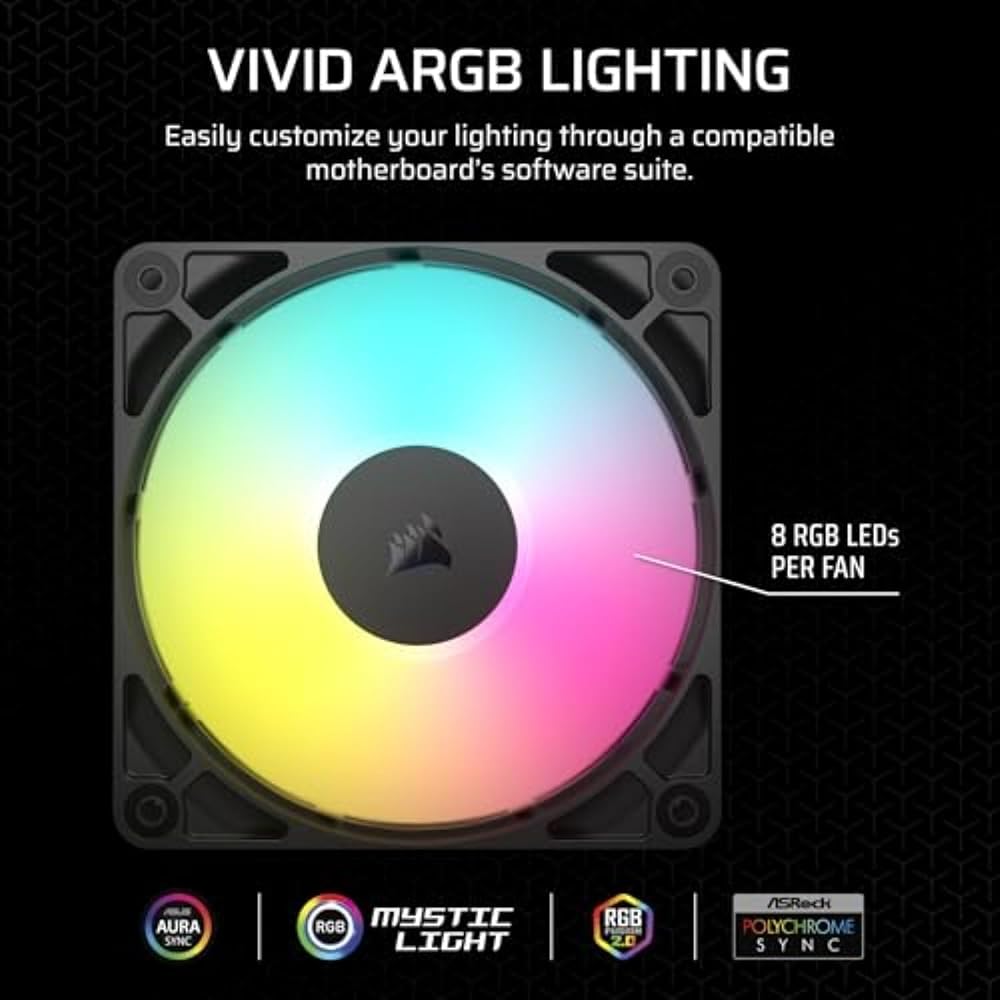 CORSAIR RS120 ARGB 120mm PWM Fans - Image 4