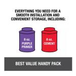 Oatey 8 oz. Purple CPVC and PVC Primer and Medium Milky All-Purpose ABS, CPVC, PVC Cement Combo Pack