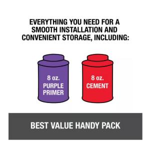 Oatey 8 oz. Purple CPVC and PVC Primer and Medium Milky All-Purpose ABS, CPVC, PVC Cement Combo Pack