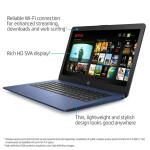 HP 14" Laptop, Celeron N4000, 4GB RAM, 64GB Storage, Windows 10S, Blue (14-cb171wm)