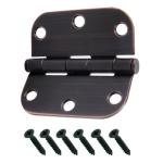 Everbilt Door Hinge 3 in. x 5/8 in. Radius Oil-Rubbed Bronze Squeak-Free