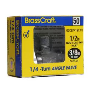 BrassCraft 1/2 in. Crimp PEX Barb Inlet x 3/8 in. Comp Angle 50