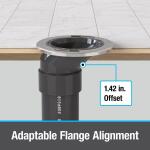 Oatey 3 in. ABS Open Offset Plastic Toilet Flange with Stainless Steel Ring (436062)