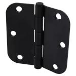 Everbilt 3-1/2 in. x 5/8 in. Radius Squeak-Free Door Hinge (3-Pack) Matte Black