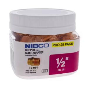 Nibco 1/2" Copper Male Adapter ( 25 Pk-Jar)