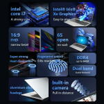 KUU Gaming Laptop 15.6" FHD, Intel Core i7, 32GB RAM, 1TB SSD, Windows 11
