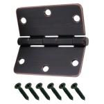 Everbilt Door Hinge 3-1/2 in. x 1/4 in. Radius Oil-Rubbed Bronze Squeak-Free