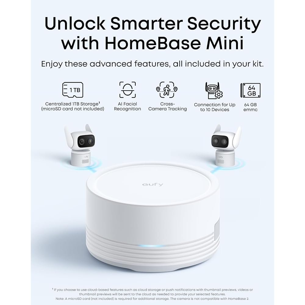eufy Security Indoor&Outdoor Camera C31,2-Pack with HomeBase Mini - Image 2