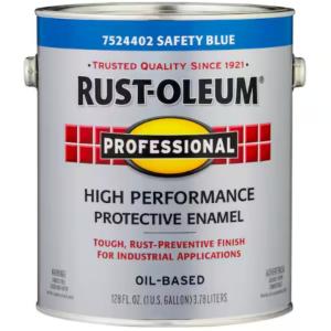 Rust-Oleum Professional - 1 gal. High Performance Protective Enamel Gloss Safety Blue Oil-Based Interior/Exterior Industrial Paint