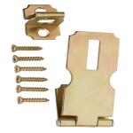 Everbilt 2-1/2 in. Fixed Staple Safety Hasp Satin Brass