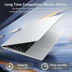 KUU 15.6" Laptop, Celeron, 8GB RAM, 256GB SSD, FHD IPS, Windows 11