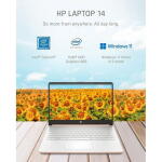 HP 14" Laptop N4120 16GB 320GB (64GB eMMC + 256GB SD) Win 11 S Webcam HDMI WiFi USB