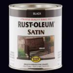 Rust-Oleum Stops Rust - 1 qt. Protective Enamel Satin Black Interior/Exterior Paint