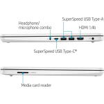 HP Stream 14" Laptop, Celeron N4120, 4GB RAM, 64GB eMMC + 64GB SD Card, Snowflake White, Windows 11 (S Mode)
