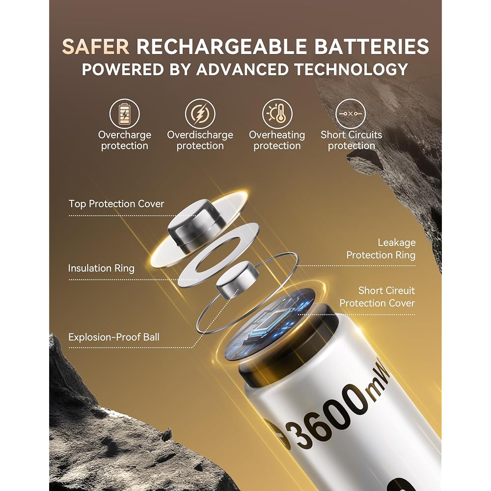 PHILIPS Rechargeable AA Lithium Batteries 8 Pack - Image 6