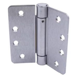 Everbilt 4 in. x 1/4 in. Radius Adjustable Spring Door Hinge Satin Chrome