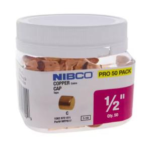 Nibco 1/2" Copper Tube Cap Pro ( 50 Pk Jar)