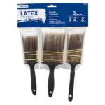 Good - 2 in. Flat Cut, 3 in. Flat Cut, 2 in. Angled Sash Polyester Paint Brush Set (3-Piece)