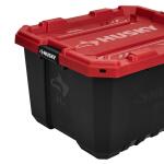 Husky27 Gal. Pro Grip Storage Tote in Black with Red Lid (999-27G-HUSKY)
