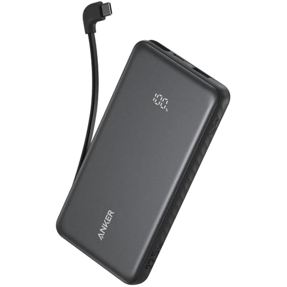 Anker - Power Bank 10K, 22.5W, Built-In USB-C Cable - Image 1