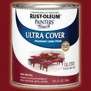 Rust-Oleum Painter's Touch - 32 oz. Ultra Cover Gloss Colonial Red General Purpose Paint