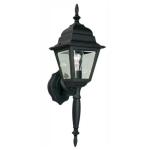 Hampton Bay 19.75 in. Black 1-Light Outdoor Line Voltage Wall Sconce with No Bulb Included