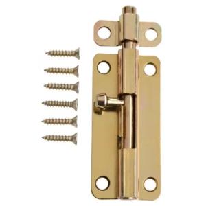 Everbilt 4 in. Barrel Bolt Satin Brass