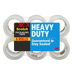 Scotch 1.88 in. x 54.6 yds. Heavy Duty Shipping Packaging Tape (6 Rolls per Pack) (3850-6-EF)