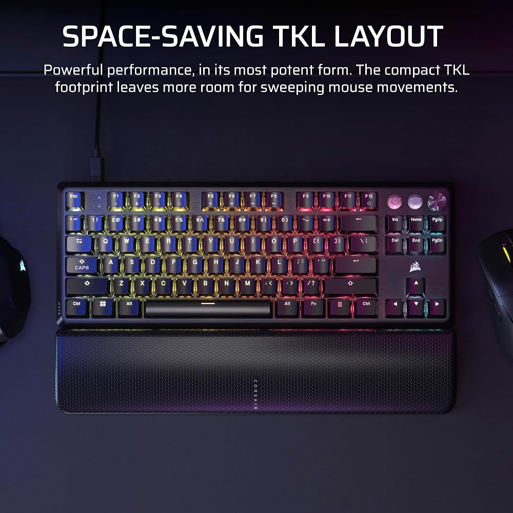 Corsair K70 PRO TKL RGB Tenkeyless Mechanical Wired Gaming Keyboard - Image 3