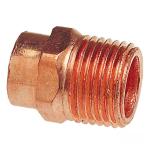 Everbilt 604 3/4 in. x 3/4 in. Wrot Copper Cup X MIP Adapter Pro Pack (25-Pack)