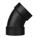 Charlotte Pipe 4 in. ABS DWV 45-Degree Hub x Hub Elbow Fitting