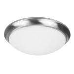 Hampton Bay Withers 13 in. Light Brushed Nickel Adjustable CCT CCT Integrated LED Dimmable Round Globe Flush Mount Ceiling Light