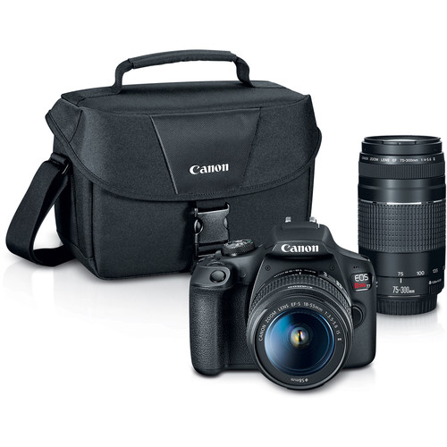 Canon EOS Rebel T7 DSLR Camera (18-55mm and 75-300mm Lenses)