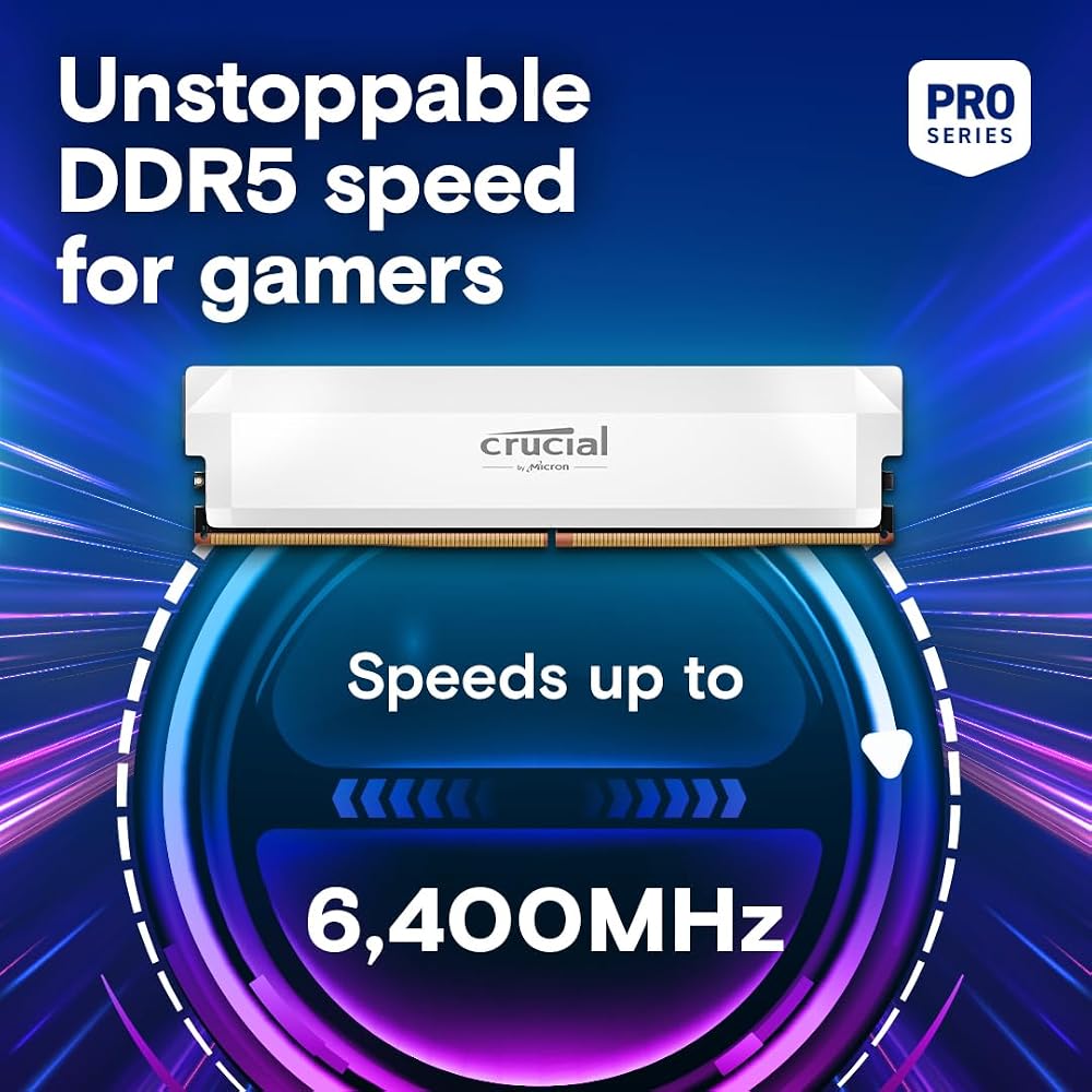 Crucial Pro DDR5 RAM 32GB Kit CL36 6000MHz Desktop Gaming Memory - Image 2