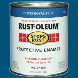 Rust-Oleum Stops Rust - 1 Qt. Protective Enamel Gloss Royal Blue Interior/Exterior Paint