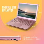 NBD 10" Mini Laptop, Windows 11, 8GB RAM, 128GB Storage, Intel Celeron Quad-Core, with Bag, Mouse, Headphone, and Mouse Pad