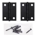 Everbilt 1 in. Non-Removable Pin Narrow Utility Hinge (2-Pack) Matte Black