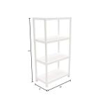 HDX 4-Tier Easy Assembly Multi-purpose Plastic Garage Storage Shelving Unit in Gray (28 in. W x 52 in. H x 15 in. D) (254922)